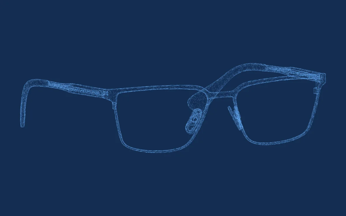 Reconstructed 3D wireframe of the same frame — 105,000 vertices
